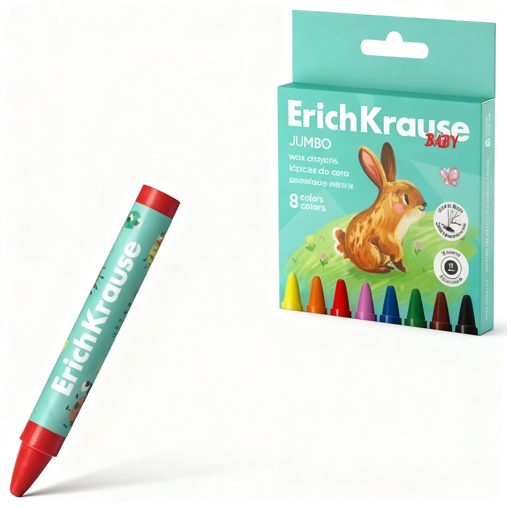 Jumbo Wax Crayons - Pack of 8 #62942