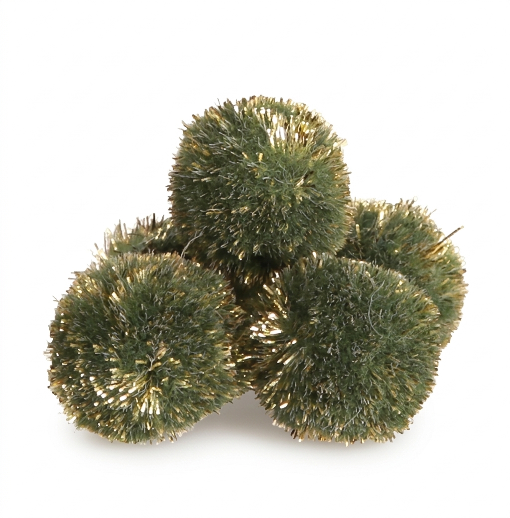2.5cm Glitter Pom Poms - Pack of 18 Pieces