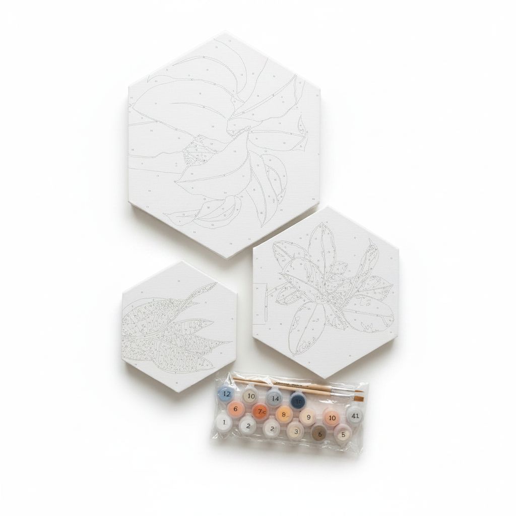 Paint by Number Canvas - Pack of 3