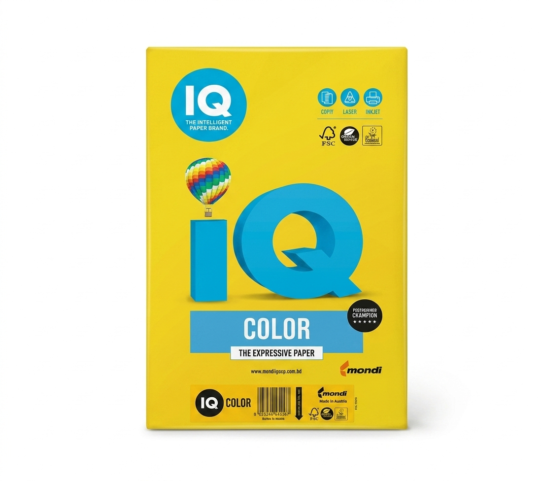 A4 80G Intensive Yellow Mustard Paper - Pack of 500Sh #Ig50