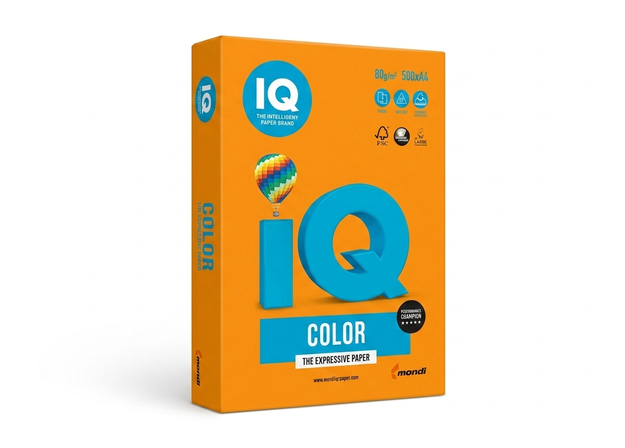 A4 80G Orange Mandarin Paper - Pack of 500Sh #Mo15
