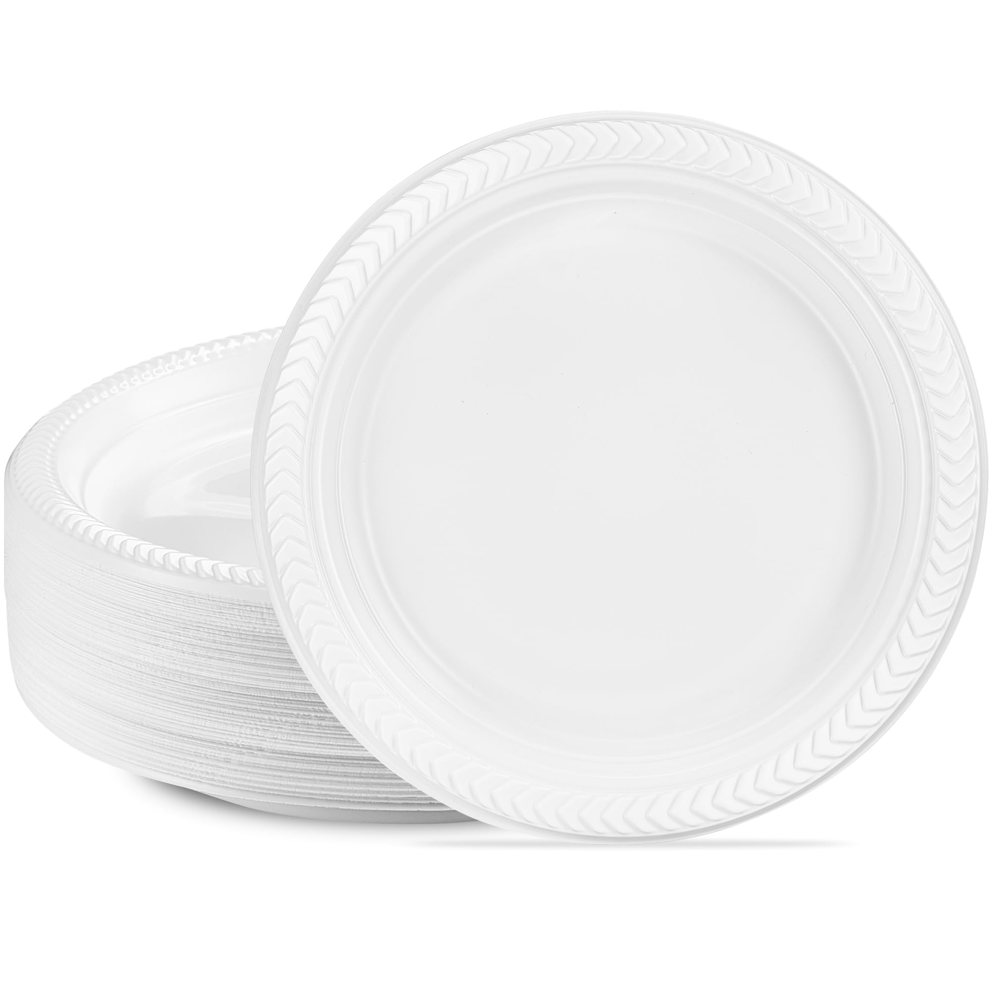 Round Plastic Plates - Pack of 25
