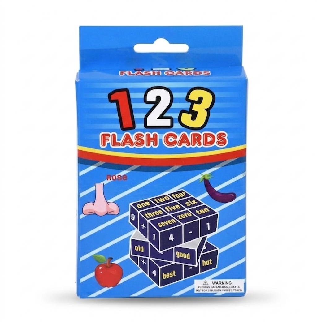 Kids Learning Flash Cards About Numbers